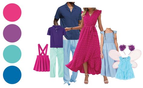 Fun Family Photo Outfit Ideas Inspired by Your Favorite TV Shows! Colorful Family Photos, Disco Shoot, Family Photo Outfit Ideas, Family Photo Outfit, Photo Outfit Ideas, Fun Family Photos, Ideas Outfit, Family Photo Outfits, Whimsical Fashion