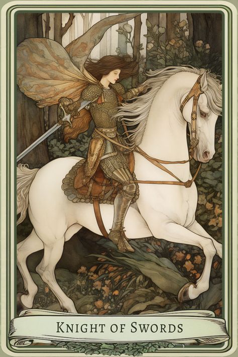 The Knight of Swords represents an individual who acts with determination. He is not afraid to take on challenges and face them with strength and enthusiasm. #tarot #tarotcardmeanings #tarotreading #tarotcardoftheday #tarotreading #tarotcommunity #tarotonline #tarotcommunity Knight Of Swords, Scorpio And Libra, Libra And Taurus, Taurus And Scorpio, Swords Tarot, Tarot Guide, Tarot Meanings, The Knight, Tarot Cards Art