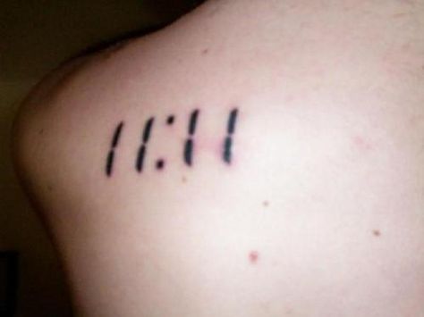 11:11 Digital Clock Tattoo, Digital Number Tattoo, 11:11 Tattoo On Finger, 1111 Tattoo Back Of Arm, Digital Clock Tattoo, 111 Wrist Tattoo, Wrist Tattoos Angel Numbers, 11 11 Tattoo, Arrow Tattoos For Women