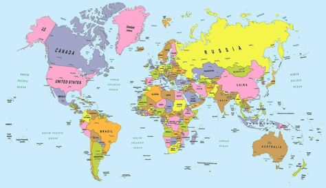 Full World Map, Map Of The World, World Map, Vector Art, Vector Free, Globe, Free Download, Royalty Free, Clip Art