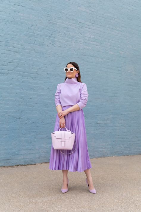 The Best Dudley Stephens Review - Style Charade Lavender Skirt Outfit, Purple Skirt Outfit, Outfits Purple, Dudley Stephens, Lavender Outfit, Lavender Skirt, Skirt Outfit Summer, Holiday 2022, Turtleneck Style