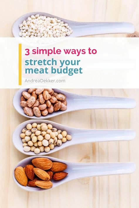 3 simple tips to stretch your meat budget via @andreadekker How To Stretch Meat In Meals, Budget Grocery Shopping, Meaty Meals, Budget Living, Food Budget, Penny Pinching, Dry Beans, Meatless Mondays, More Protein