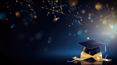 Photo graduation celebration background ... | Premium Photo #Freepik #photo #student-cap #mortarboard #degree-cap #student-hat Graduation Wallpaper Backgrounds, Graduation Background Blue, Graduation Background Landscape, Graduation Background Wallpapers, Graduation Background Template, Graduation Background Design, Graduation Photo Background, Background Wisuda, Degree Cap