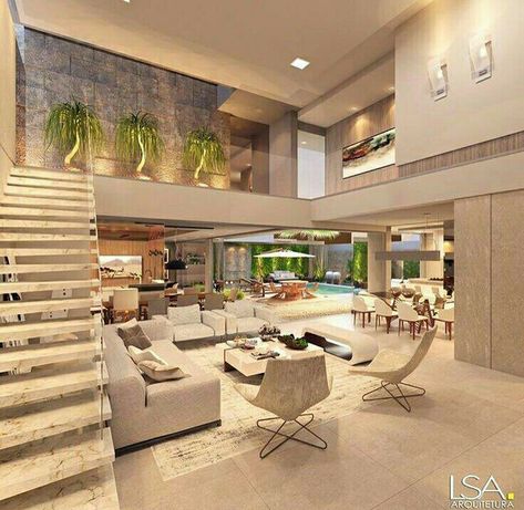 Vstupná Hala, Stairway Design, Stair Case, Luxury Homes Dream Houses, World Of Interiors, A Living Room, Dream Rooms, Design Case, House Inspo