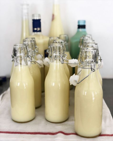 Crema di Limoncello Recipe — The Little Italian School Creamy Limoncello Recipe, Italian Limoncello Recipe, Limoncello Cocktails, Limoncello Recipe, Homemade Limoncello, Homemade Alcohol, Homemade Liquor, Liquor Recipes, Liqueurs Recipes