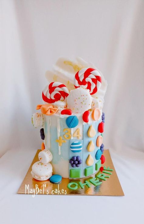 Candy Crush Cake Design, Candy Crush Cake, Candy Crush Cakes, Crush Cake, Candy Crush Saga, Drip Cakes, Cake Cake, Let Them Eat Cake, Eat Cake