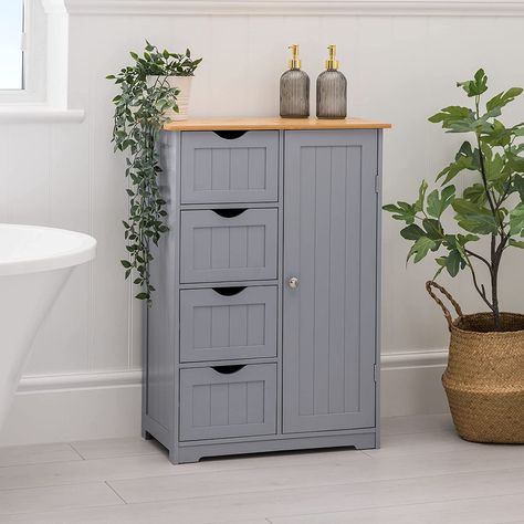 Freestanding Bathroom Storage, Bathroom Standing Cabinet, Bathroom Big, Bathroom Storage Units, Space Saving Bathroom, White Bathroom Cabinets, Freestanding Bathroom Cabinet, Bathroom Drawers, Bathroom Floor Cabinets