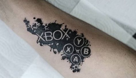 Xbox Tattoo, Halo Tattoo, Moving On Tattoos, Halo Game, Gaming Tattoo, Xbox Controller, First Tattoo, Paw Print Tattoo, Xbox