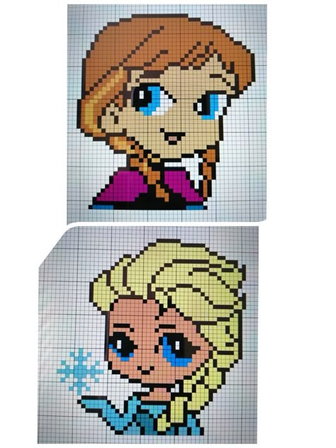 Modele Pixel Art Disney, Pixlr Art, Frozen Cross Stitch, Unicorn Cross Stitch Pattern, Character Blankets, Modele Pixel Art, Cross Stitch Pattern Maker, Crochet Disney, Pixel Art Templates