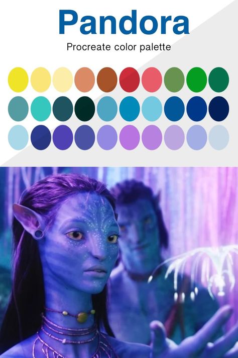 Colour Palette Procreate, Pandora World, Color Palette For Procreate, Green Movie, Folk Wedding, Avatar Pandora, Procreate Color Palette, Ipad Procreate, Procreate Art