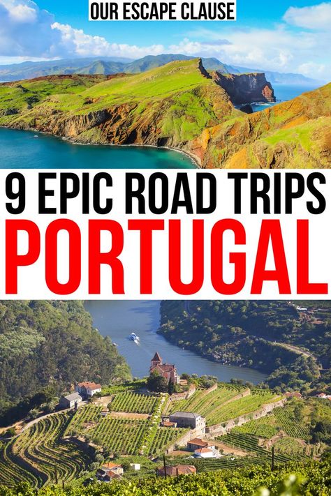 Looking for the best Portugal road trip ideas? We've rounded them up here! portugal road trip itinerary | driving in portugal | renting a car in portugal | road trip portugal Driving In Portugal, Portugal 7 Day Itinerary, Portugal Road Trip Itinerary, Portugal Train, Portugal Roadtrip, Portugal Itinerary, Portugal Vacation, Places In Portugal, Portugal Trip