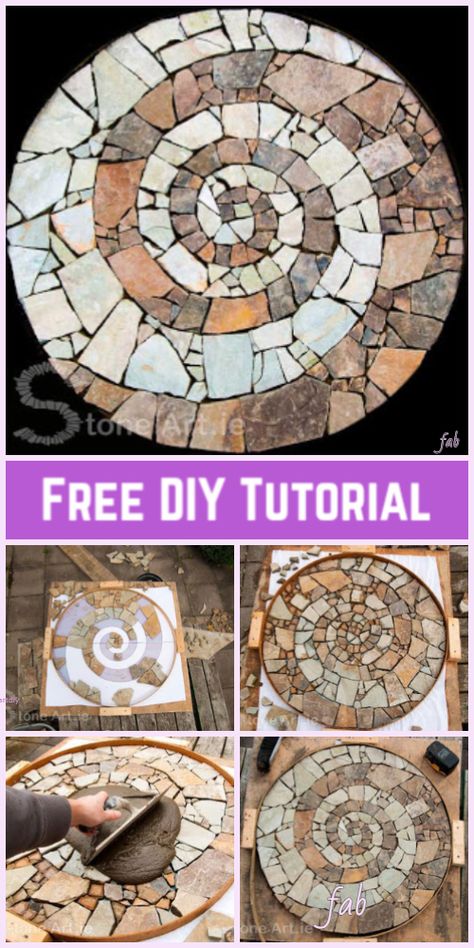 Diy Walkways, Diy Mosaic Garden, Landscape Edging Stone, Stepping Stone Walkways, Mosaic Stepping Stone, Concrete Path, Stepping Stones Diy, Mosaic Stepping Stones, Outdoor Path