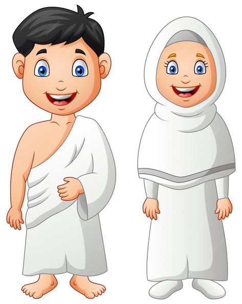 Premium Vector | Cartoon boy and girl Hajj Eid Al Adha. illustration Muslim Cartoon, Eid Al Adha Greetings, Body Parts Preschool, Muslim Kids Activities, Premium Vector Cartoon, Saint Coran, Eid Card Designs, Eid Crafts, Idul Adha