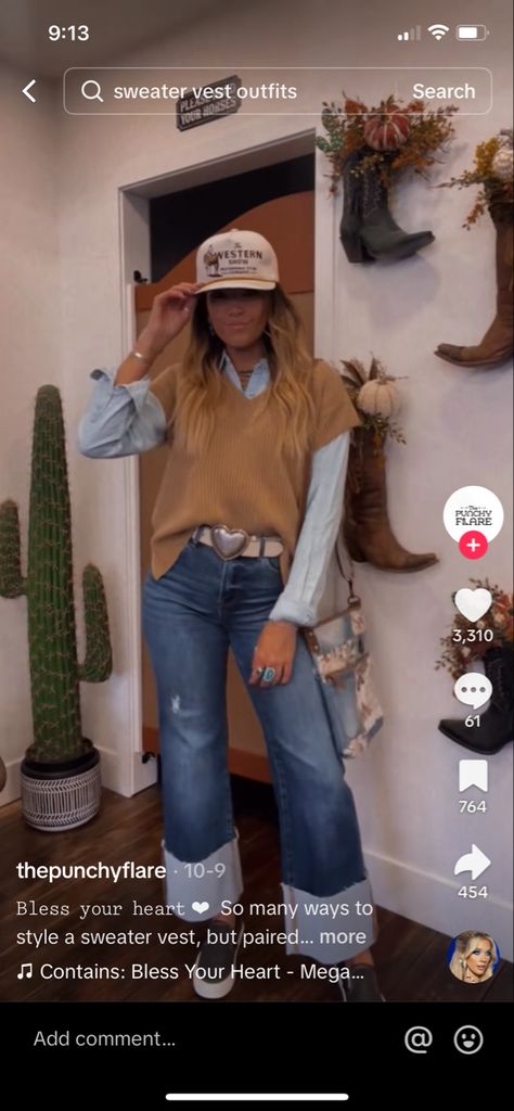 Working Ranch Outfits, Western Outfits Women Boots, Rainy Day Western Outfit, Ryan Bingham Concert Outfit, Sequin Western Outfit, Western Shein Outfits, Red Rodeo Outfit, Casual Funky Outfits, Western Outfits With Vans