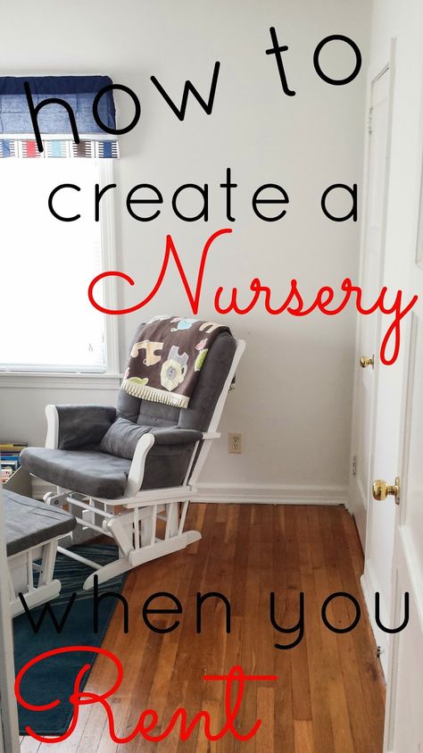 Rental Friendly Nursery Decor, Rental House Nursery Ideas, Nursery Ideas For Renters, Apartment Friendly Nursery, Nursery In Rental Home, Nursery Rental Home, Nursery In Apartment, Nursery Ideas Rental Home, Rental Friendly Nursery Ideas