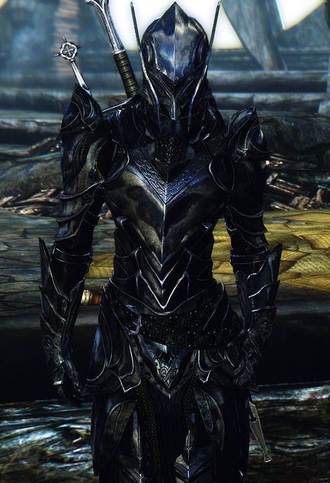 #wattpad #random I do not own Overlord or any of the artwork featured in the story, I only own the plot line I wrote Black Armor Knight, Skyrim Warrior, Mystical Armor, Black Knight Armor, Skyrim Armor Mods, Ebony Armor, Sleek Armor, Black Armour, Skyrim Armor