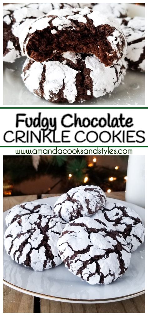 Beginner Baking, Chocolate Crinkle Cookies Recipe, Crackle Cookies, Crinkle Cookies Recipe, Chocolate Crinkle, Future Chef, Recipe Cookies, Fantastic Recipes, Cookies Healthy