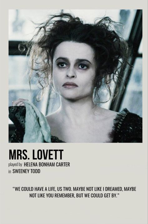 Mrs Lovett Sweeney Todd, Mrs Lovett And Sweeney, Sweeny Todd Movie Poster, Mr Todd And Mrs Lovett, Mrs Lovett Drawing, Miss Lovett Sweeney Todd, Sweeney Todd Mrs Lovett Costume, Sweeney Todd Background, Sweeney Todd X Mrs Lovett