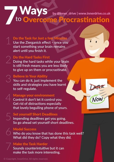 7 Ways to Overcome Procrastination Overcome Procrastination, Overcoming Procrastination, Exam Study Tips, How To Get Motivated, Effective Study Tips, Get Motivated, How To Stop Procrastinating, School Study Tips, Student Success