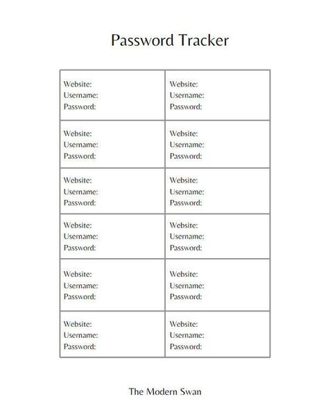 Check out this listing: Password Tracker Printable, Home Office Organization, Planner Insert, Password Organization, Reusable Password Sheet, Desk Organization Password Organization, Password Tracker Printable, Printable Password Tracker, Office Planner, Organization Planner, Password Organizer, Password Tracker, Tracker Printable, Data Breach