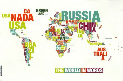 the world in words Word Drawings, Word Map, Bizarre Facts, Map Of The World, Country Names, Map Globe, Word Play, Coven, Mongolia