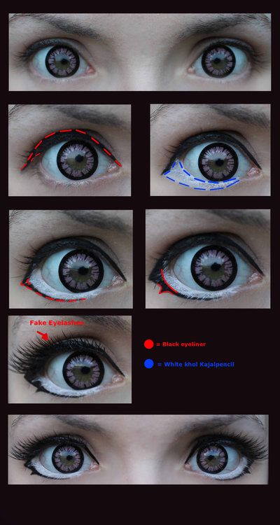 Yuno Gasai Make-Up [Cosplay] by JackyChip on DeviantArt How To Cosplay Makeup, Scaramouche Makeup Tutorial, Manga Makeup Tutorial, Anime Cosplay Make Up Ideas, Cosplay Tips Make Up, Anime Makeup Kawaii, Yuno Gasai Makeup, Makeup Cosplay, Cosplay Eyeliner Tutorial