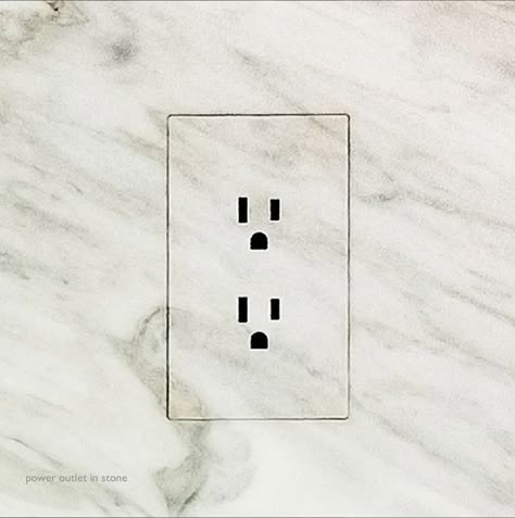 Marble Faceplate Interior Solutions, Marble Detail, Stone Backsplash, Kitschy Kitchen, Marble Backsplash, Outlet Cover, Marble Wall, Electrical Outlets, Architectural Elements