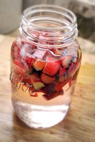 Really? Rhubarb Drinking Vinegar? Yes please! - The Art of Preserving, made easy. - Rhubarb Vinegar, Rhubarb Vodka, Cheap Vodka, Homemade Liquor, Liqueurs Recipes, Vodka Recipes, Plum Wine, Homemade Wine, Infused Vodka