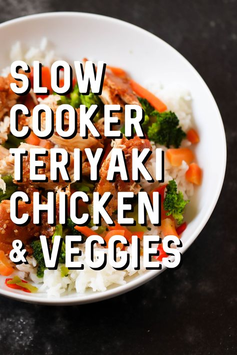 Crockpot Stir Fry, Slow Cooker Chicken Teriyaki, Stir Fry Veggies, Teriyaki Chicken Crock Pot, Slow Cooker Teriyaki Chicken, Slow Cooker Teriyaki, Six Sisters Stuff, Chicken Teriyaki, Veggie Stir Fry