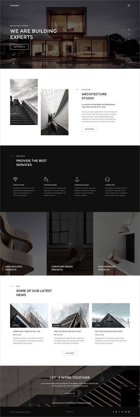 Viramain is clean and modern design #PSD template for minimal #architecture studio website with 8 layered PSD pages download now.. Minimal Architecture Portfolio, Architecture Website Design, Elegant Web Design, Luxury Web Design, Portfolio D'architecture, Design Portfolio Layout, Architecture Websites, Architecture Website, Minimal Website Design