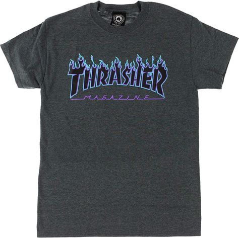 Thrasher Flame, T Shirt Weaving, Flame Logo, Purple Flame, Thrasher Magazine, Blue Flames, Original Fashion, Classic Logo, Logo Tees