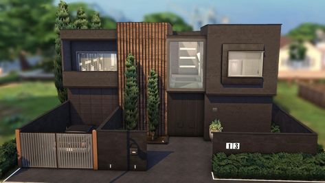 Victorian Goth House, No Cc Sims, Contemporary Tiny House, Ts4 Lots, Sims 4 Modern House, Goth House, Goth Houses, The Sims 4 Lots, Sims Houses