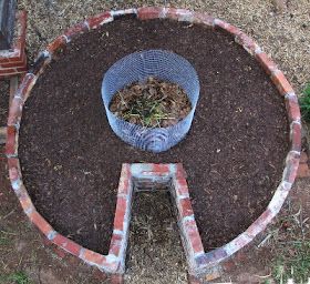 Keyhole Garden Design, Compost Container, Keyhole Garden, Gardening Food, Lasagna Gardening, Spring Clean Up, Goat Barn, Blueberry Bushes, Garden Compost