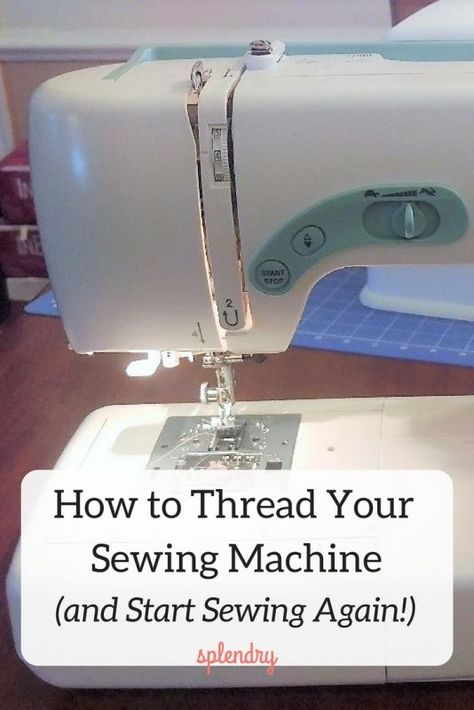 Step-by-step instructions on how to thread a sewing machine Brother 1034d, Singer Machine, How To Thread, Fat Quarter Projects, Sew Bags, Beginner Sewing Projects Easy, Leftover Fabric, Fun Hobbies, Fabric Baskets