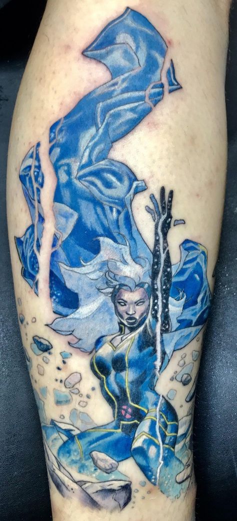 Storm Xmen Tattoo, Xmen Tattoo Ideas, Fearless Cover, X Men Tattoo, Xmen Tattoo, Storm X Men, Men Tattoo Ideas, Storm Xmen, Storm Tattoo