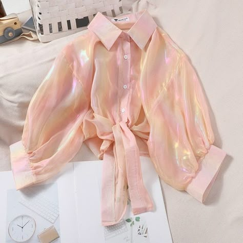 HELIAR Spring Women Shining Sparkles Blouse Shirt With Buttons Half Sleeve Chiffon Shirts Transparent Sexy Blouses For Women _ - AliExpress Mobile Trendy Pink Party Blouse, Summer Party Stretch Shirt, Summer Party Shirt With Stretch, Stretch Summer Party Shirt, Trendy Party Shirt For Spring, Pink Summer Party Shirt, Pink Party Shirt For Spring, Trendy Pink Party Shirt, Pink Shirt For Spring Night Out