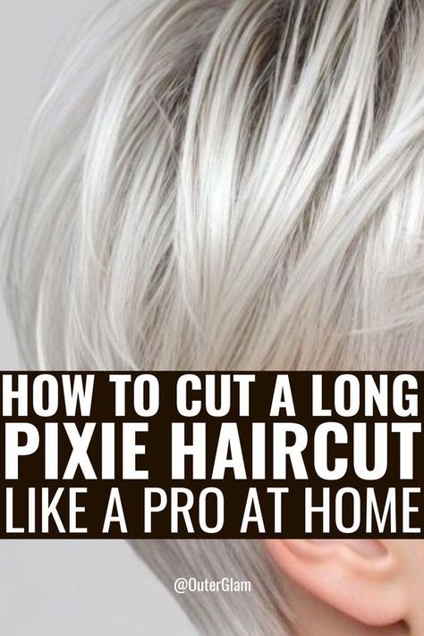 Whether you're looking to master a long pixie haircut at home, this is the information you need. If you want to achieve a professional look without visiting a salon, this is for you. Learn step-by-step techniques and tips to cut a long pixie haircut like a pro, ensuring a stylish and precise finish. Long Pixie Haircut Fine, Diy Pixie Haircut Tutorials, Pixie Cut Styling Tutorial, Long Pixie Haircut, Long Pixie Bob, Haircut At Home, Longer Pixie, Self Haircut, Shaggy Pixie Cuts