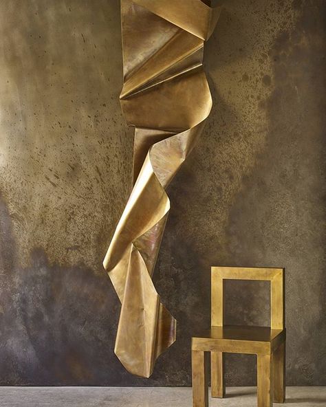 Two brass sculptures, one functional. #sculpture #art #creative #brass #handmade #mypassion #marthasturdy Cuadros Diy, Wallpaper Walls Decor, Tree Wall Decor, Wall Decor Design, Wall Sculpture Art, Abstract Sculpture, Metal Artwork, Metal Sculpture, Wall Artwork