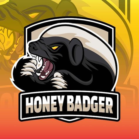 Honey badger roaring vector design. angr... | Premium Vector #Freepik #vector #honey-badger #wildlife-logo #zoo-logo #animal-logo Honey Badger Cartoon, Honey Badger Tattoo Design, Jd Shirt, Honey Badger Drawing, Honey Badger Art, Honey Badger Tattoo, Wildlife Logo, Badger Tattoo, Badger Logo