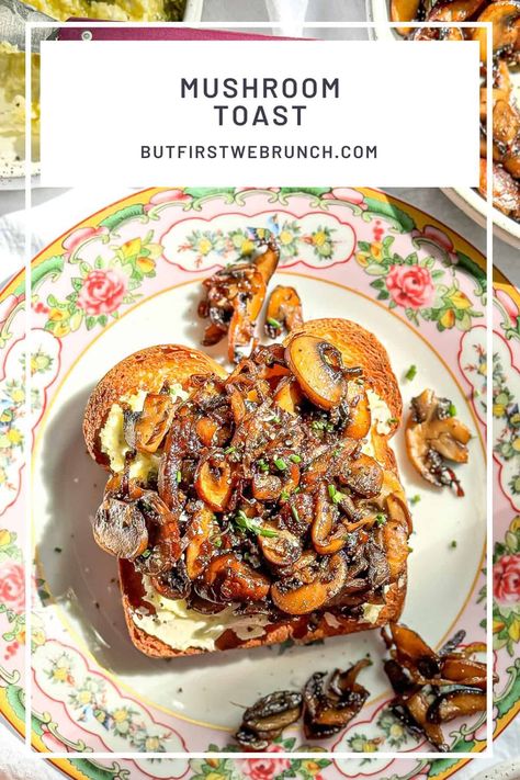 Give a rustic Italian twist to a British classic. You’ll love my Creamy Mushrooms on Toast. Thick slices of brioche are toasted and layered with a rich spread of Parmesan and mascarpone and topped with herby sautéed mushrooms. Perfect for brunch, appetizers, or even dinner! Mushrooms On Toast, Brunch Party Recipes, Brunch Appetizers, Bagel Breakfast Sandwich, Mushroom Toast, Sautéed Mushrooms, Breakfast Bagel, Brioche Bread, Rustic Italian