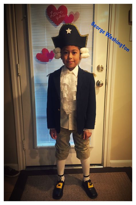 DIY George Washington costume George Washington Kids Costume, Thomas Jefferson Costume Diy, Diy Colonial Costume, Diy George Washington Costume, Thomas Jefferson Costume, George Washington Costume, Timberland Boots Women Outfit, Revolution Costumes, School Costume