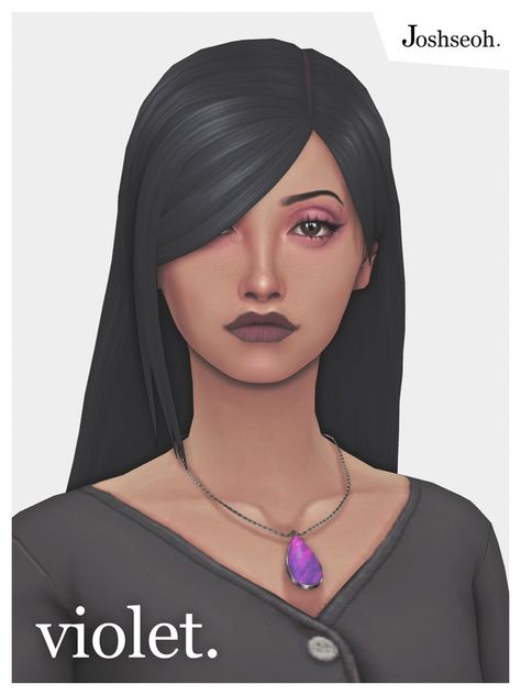 Sims 4 Cc Elderly Hair, Ts4 Long Hair Cc, Elder Sims 4 Cc, Long Hair Cc Sims 4, Sims 4 Elder Cc, Sims 4 Challenges, Sims 4 Cas Mods, Pelo Sims, Violet Hair