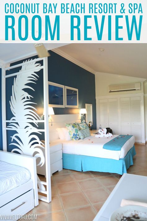 If you're planning a trip to St. Lucia, check out our room review of the all-inclusive Coconut Bay Beach Resort & Spa. #AD #CoconutBayStLucia Coconut Bay Resort St Lucia, Coconut Bay St Lucia, Spa Room, Planning A Trip, St Lucia, Beach Resort, Resort Spa, Beach Resorts, Family Vacation