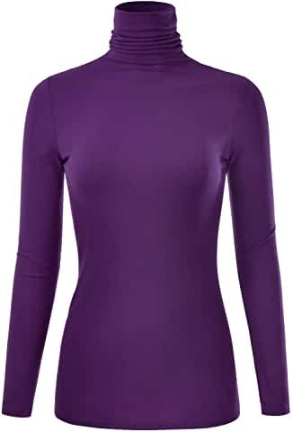 Amazon.com: purple long sleeve shirt Sabrina Spellman Style, Chiffon Cami Tops, Purple Long Sleeve Shirt, Turtleneck Fashion, Backless Tank Top, Purple Long Sleeve, Backless Top, Scoop Neck Tank Top, Womens Turtleneck