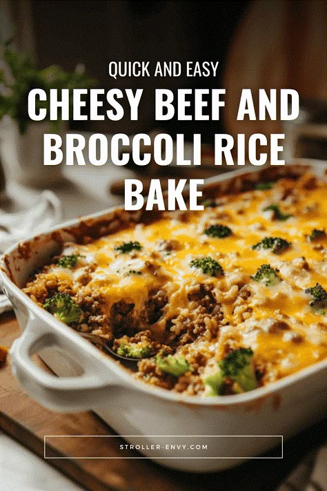 Indulgent Cheesy Beef and Broccoli Rice Bake 🧀 Ground Beef And Broccoli Recipes For Dinner, Ground Beef Rice Broccoli Recipes, Ground Beef Broccoli Rice Casserole, Beef And Broccoli Bake, Hamburger Rice Broccoli Cheese Casserole, Ground Beef Broccoli Rice, Ground Beef And Broccoli Casserole, Ground Beef And Broccoli Recipes, Cheesy Beef And Broccoli