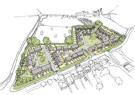 Housing Development Masterplan, City Layout Plan, Housing Masterplan, City Skylines Game, Architecture Site Plan, Urban Design Diagram, Urban Design Graphics, New Urbanism, Landscape Architecture Drawing