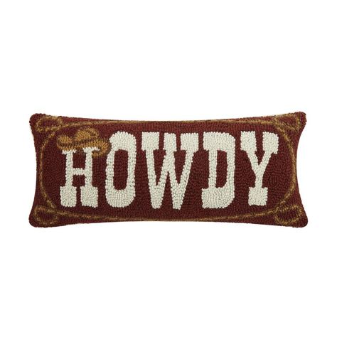 Howdy lumbar throw pillow Cowboy Pillow, Western Blankets, Western Pillows, Hook Pillow, Western Rooms, Hooked Pillow, Hooked Wool, Wool Throw Pillows, Up House