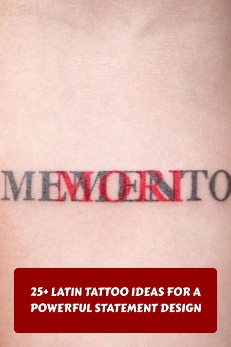 Unleash timeless Latin tattoo designs with these 25+ powerful ideas that will make a statement. Whether you're a language lover, history buff, or simply looking for unique body art, these Latin-inspired tattoos will surely inspire your next ink session. From meaningful quotes to elegant phrases, these designs embody both style and significance. Embrace the beauty and richness of Latin culture with these stunning tattoo ideas. Latin Tattoos For Women With Meaning, Latin Tattoo Ideas, Latin Quote Tattoos For Women, Italian Tattoos For Women, Latin Quote Tattoos, Latina Tattoo, Latin Tattoo, Italian Tattoos, Latin Culture