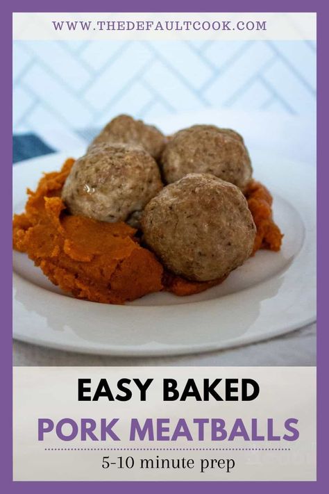 Easy Baked Pork Meatballs Recipe Baked Pork Meatballs, Meatballs Pork, Pork Meatballs Recipe, Italian Pork, Pork Meatballs, How To Cook Pork, Baked Pork, Meatballs Recipe, 30 Minute Meals