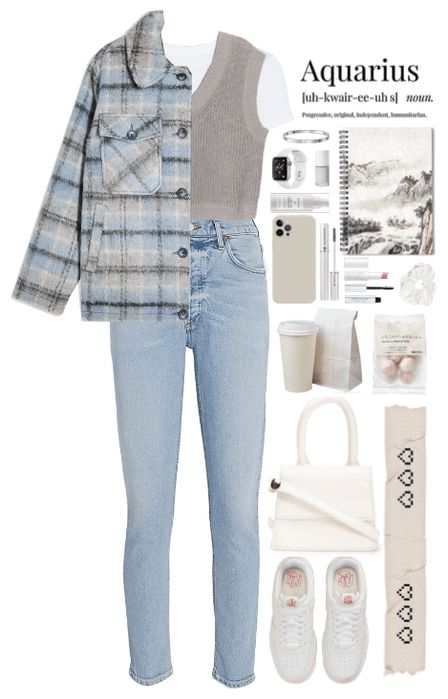 Aquarius Inspired Outfits, Aquarius Outfit Ideas, Aquarius Fashion Aesthetic, Aquarius Outfits Style, Infj Clothes Style, Aquarius Venus Aesthetic Clothes, Aquarius Venus Style Outfits, Aquarius Aesthetic Outfit, Venus In Aquarius Style